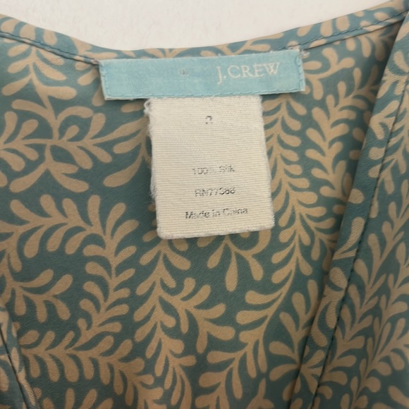 100% Silk J. Crew Light Blue Paisley Midi Dress - Picture 3 of 6